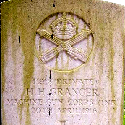 World War One Military headstone in Packington Village Graveyard